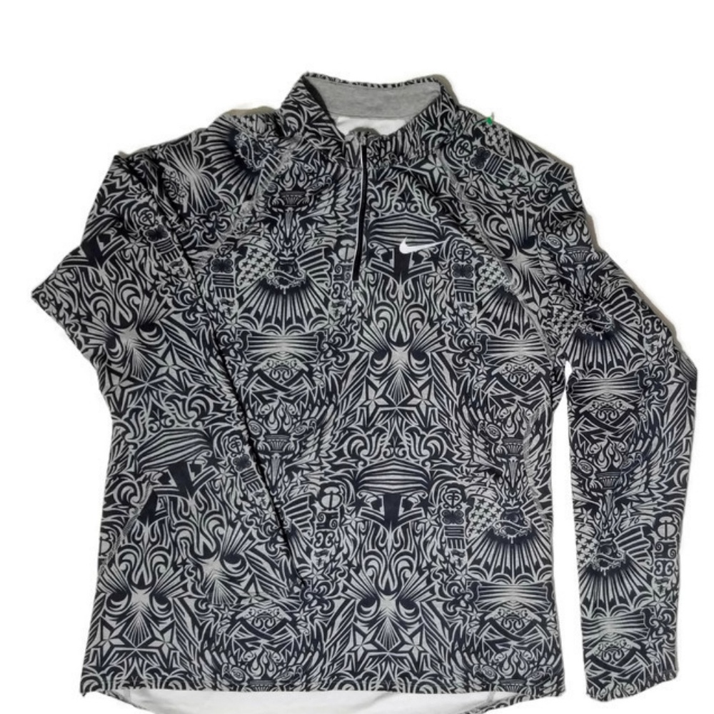 Nike zip neck tribal print dri fit jacket